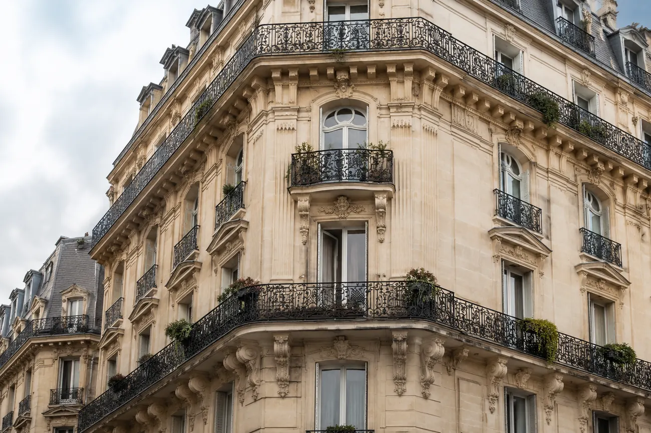 Façade haussmannienne parisienne